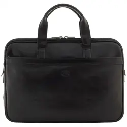 Чоловічий портфель з натуральної шкіри Tony Perotti Italico 7044-40 nero (90641) Чорний