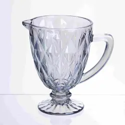 Глечик для напоїв Diamond Blue скляний 1 літр HP-19-273 глек для лимонаду газованки лимонадник прозорий