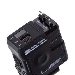 Автомобільний зарядний пристрій MECHA з висувними кабелями та портами USB/Type-C Чорний HP-A1B