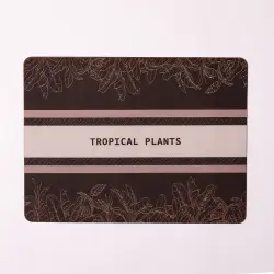 Килимок діатомітовий для сушіння посуду Tropical Plants 40*30 см Yiwu HP-42-199