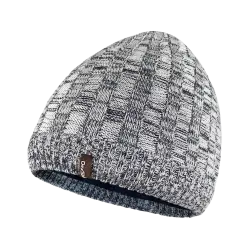 Водонепроникна шапка Dexshell Heathered Rib Knit Beanie, onesize (56-58 см), біло-сіра