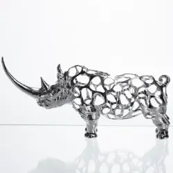 Декоративна фігурка Rhinoceros 23x6x10 см металева HP-7-23