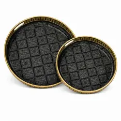 Набір підносів декоративних Black Spirit 2 штуки 37/32.5 см чорний HP-HK-B3