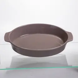 Форма для запікання овальна 36×22.5×7 (см) форма для духовки 2 літри Бежевий S1286