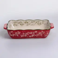Форма для випікання Vintage 700 мл прямокутна з ручками Червона HM05-09