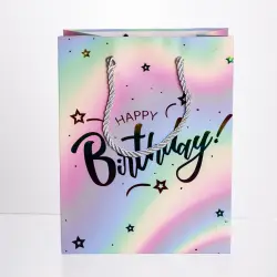 Набір подарункових пакетів з паперу 12 (шт) Happy Birthday 18×10×23 (см) HP-10359-15