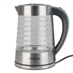 Електрочайник Sokany SK1027CST 2.2 літра скляний 2000 Вт з підсвічуванням