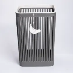 Кошик для сміття пластиковий в офіс для паперу 22×22×30 (см) кошик під сміття 8 (л) відро для сміття Сірий HP-45-9G