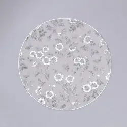 Килимок для сервірування столу Flowers 38 см, срібло HP-36327-12G