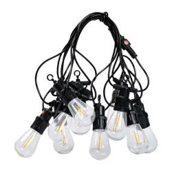 Гірлянда вулична у стилі ретро світлодіодна жовта S14 на 10 LED ламп завдовжки 5 метрів S14Y