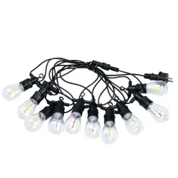 Гірлянда вулична у стилі ретро світлодіодна мультиколор S14 на 10 LED ламп завдовжки 5 метрів S14ML