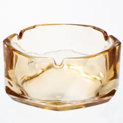 Попільничка скляна Diamond Faceted 12 см, золотистий Yiwu HP-34-78