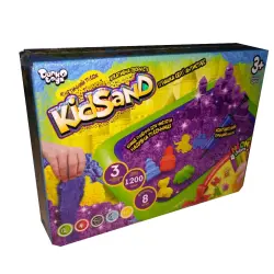 Кинетический песок "KidSand" (1200 г) с песочницей (укр)
