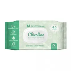 Салфетки влажные для взрослых и детей, алоэ вера, с клапаном, Chicolino, 72 шт