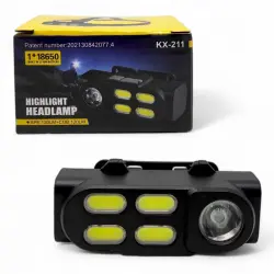 Ліхтарик світлодіодний налобний, акмулятор, USB, в коробці