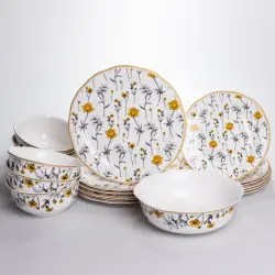 Столовий сервіз на 6 осіб порцеляновий Buttercups 24 предмети Yiwu HP-7-715