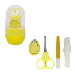 Манікюрний набір в прозорому футлярі (ЖОВТИЙ)