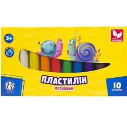 Пластилін квадратний восковий 10 кольорів